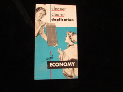 Vintage paper advertising Brochure 1950's Remington Rand cleaner duplicator