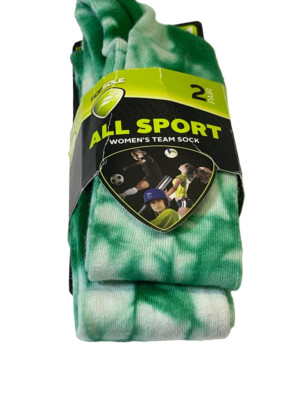Sof Sole Damen Fußball Sport Leistungsstrumpf, Batik Grün, Mittel, 5-9,5
