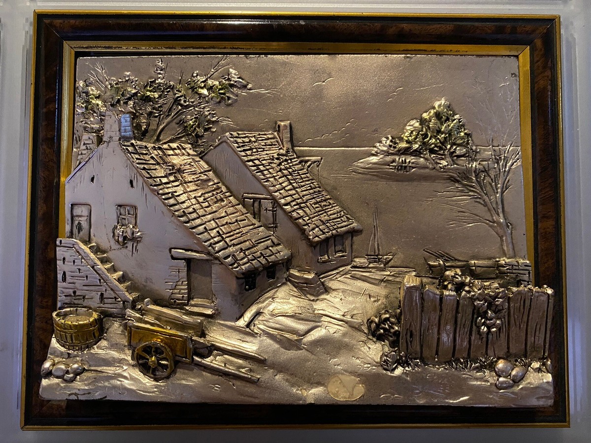 銀版画　イタリア製　　Silver art made in Italy 銀版画イタリア製Silver art made in Italy