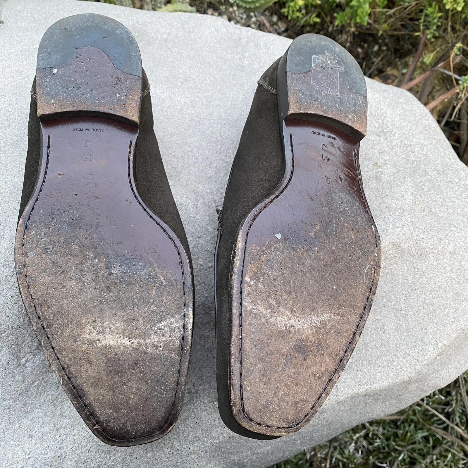 Mocassini Bottega Veneta uomo 8 D donna 11 marrone scamosciato elegante scarpa slip on