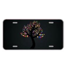 Custom Novelty License Plate With Gorgeous Colorful Tree Design