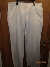 WOMENS TOMMY HILFIGER FLAT FRONT BEIGE PANTS SIZE 12 INSEAM 31