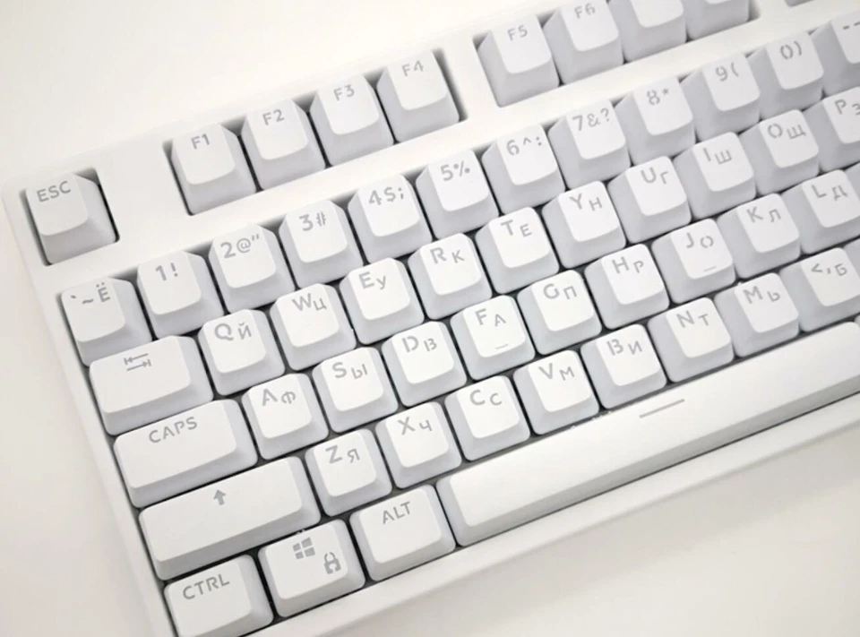 104 Key Korean Russian Backlit Keycap OEM Profile Keycaps for Cherry MX Keyboard - Image 3 of 4