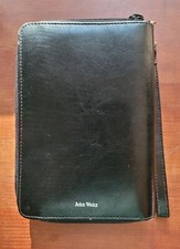 Planner vintage John Weitz in pelle nera