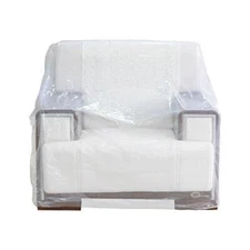 2-Pack Plastic Chair Cover for Storage Waterproof Dust-Proof Armchair Cover NEW
