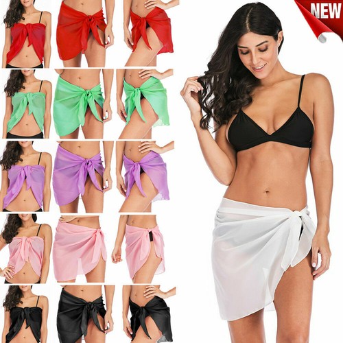 Women Chiffon Bikini Cover Up Skirt 