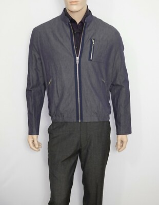 Slate & Stone Jacket in Navy Size Large Zip Front Cotton 