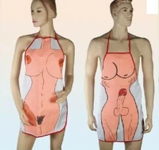 Sexy Styled Adult Naked Man & Woman Fun Aprons.