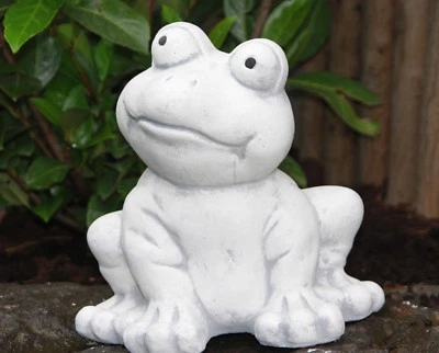 STEINFIGUR FROSCH LUSTIG TIERFIGUR aus STEINGUSS NEU FROSTFEST für GARTEN HO-028 - Bild 1 von 3