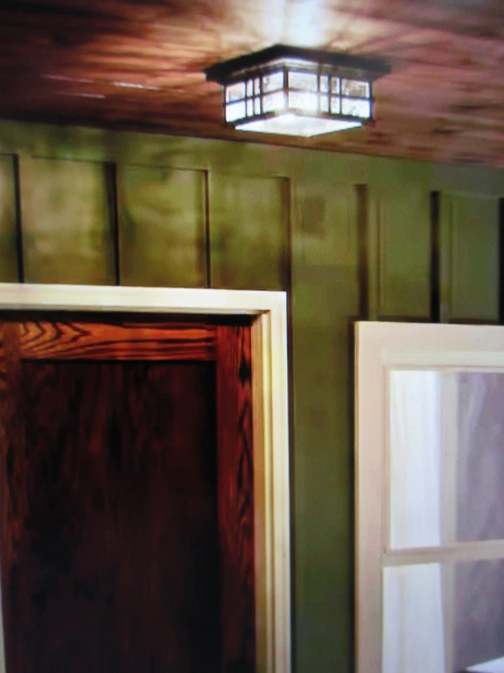 Kichler Beacon 方形 2 光纹理黑色户外门廊天花板吸顶支架 — 第 2/4 张图片