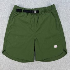 Pantalones Cortos Topo Designs River Hombres S Verde Ejército Cinturón 6" Entrepierna Nylon Elástico Híbrido
