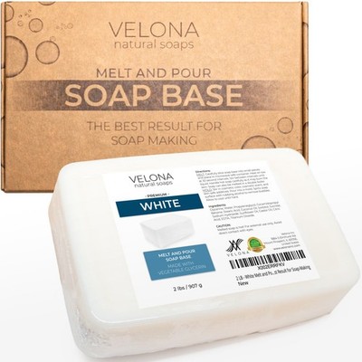 2, 5, 10, 25 LB - White Melt and Pour Soap Base by Velona | SLS/SLES Free 