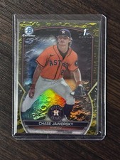 2023 Bowman Draft - Chrome Chase Jaworsky #BDC-45 Yellow Lunar Crater Refractor
