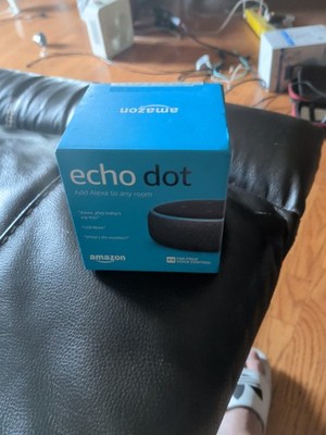 Amazon Echo Dot Smart Speaker Black Alexa Voice, Wi-Fi/Bluetooth, 3.5mm, Adapter