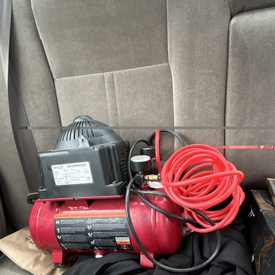 #ad Portable 3 Gal 120V Oil Free Tank Air Compressor w Pressure Gauge amp; Air Hose $110.00