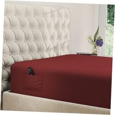 Cal King Fitted Sheet Only - Deep Pocket Fitted California King 02 - Burgundy