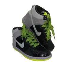 NKIE DUNK High Premium Men's Black/Gray/Volt Sneakers - Size: 7