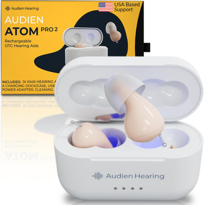 Audifono atom pro 2 recargable inalambrico diseno comodo invisible alta calidad