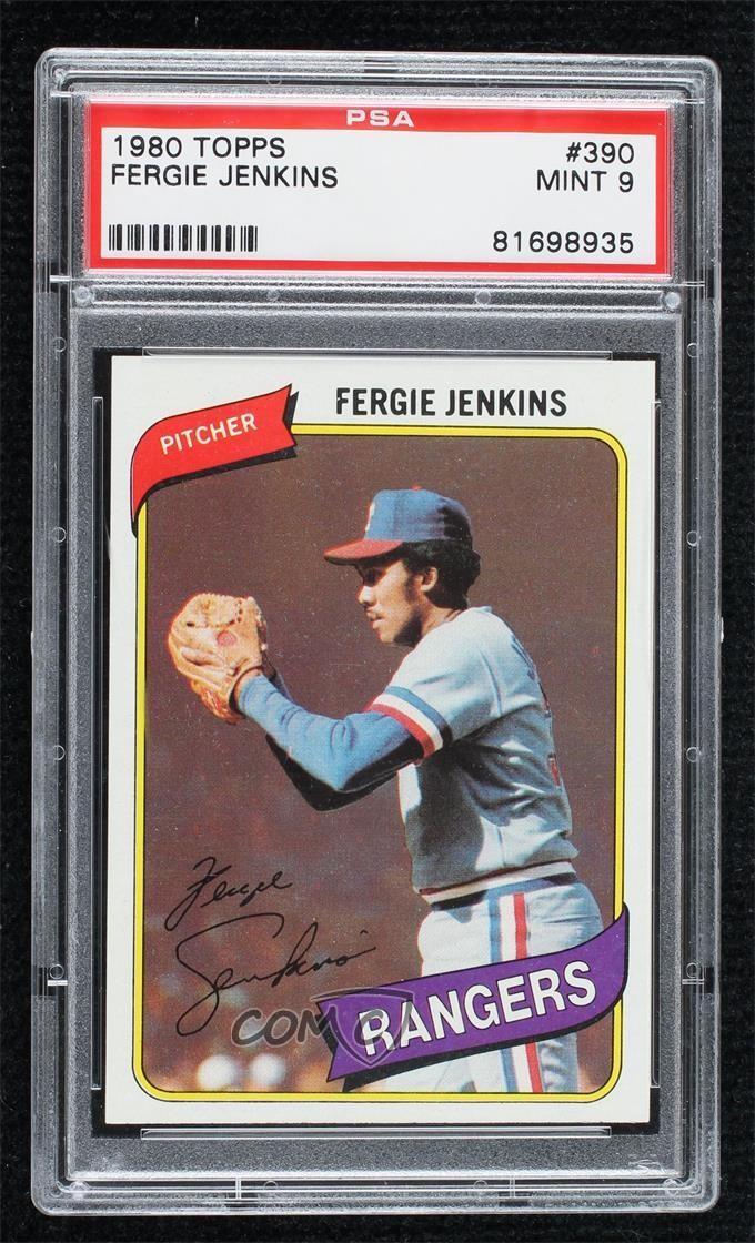1980 Topps Fergie Jenkins #390 PSA 9 MINT HOF 0d3
