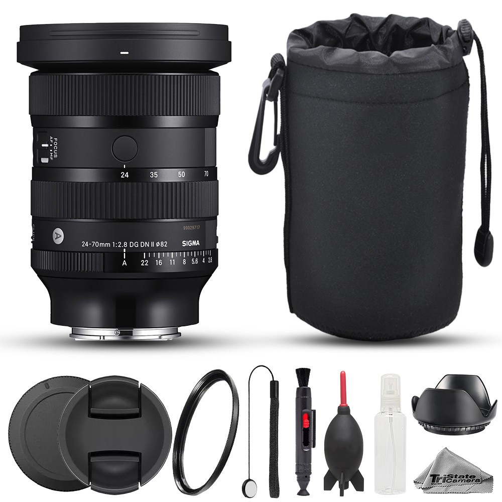 Sigma 24-70mm f/2.8 DG DN II Art Lens (Sony E) - 8pc Starter Kit