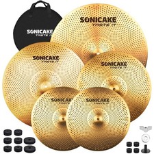 Low Volume Cymbal Pack Quiet Cymbal Set 14"Hi-hats 16"Crash 18"