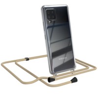 FüR Samsung Galaxy A42 5G HandyhüLle Zum UmhäNgen Kordel Tasche Mit Kette Beige