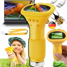 Digital Mikroskop für Kinder 1000X Vergrößerung Tragbar Taschenmikroskop Lupe DE