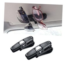 2PCS Glasses Holders for Car Sun Visor, Glasses Clip Organizer, Silver