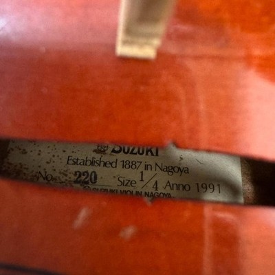 Violin Suzuki Case M.suzuki 220 Scale No.220 No 1/4 1988 1974 1976