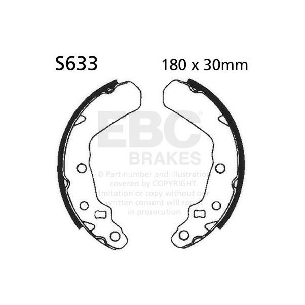 EBC Brake Shoe Set (5) Front Right S633 for Suzuki LT-F 4WD 1987 - 1998