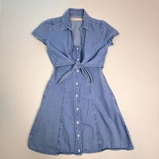 ASOS Denim Tie-Front Mini Dress 100% Cotton US size 0