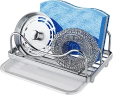 Sponge Holder for Kitchen Sink Movable Sink Caddy for Countertop Organizer 30...