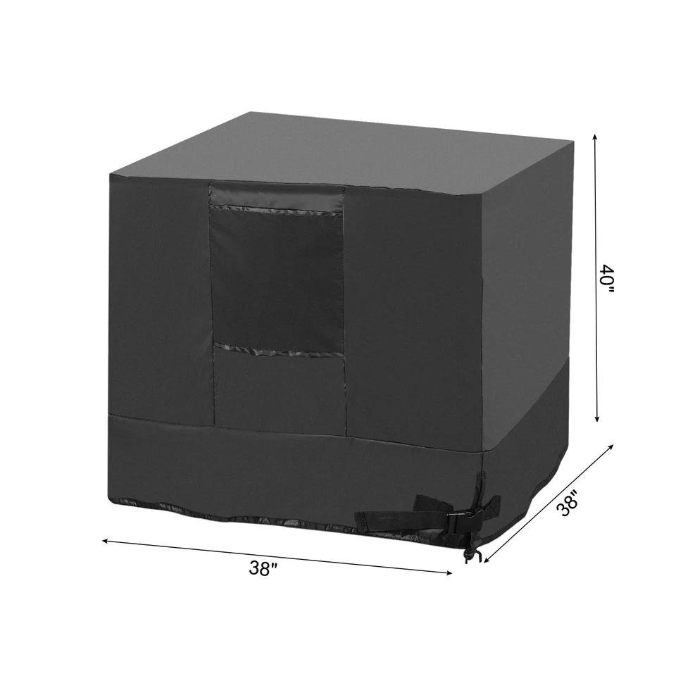 Zentral Klimaanlage Abdeckungen, 38x38x40" Außeneinheiten Abdeckung, Schwarz - Bild 2 von 4