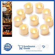 Flameless 24Pcs LED Tea Lights Warm White for Centerpieces  Decorations
