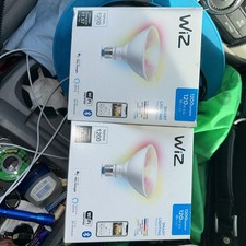 Lot of 2- WiZ PAR38 Color 120 Watt Equivalent Smart LED Wi-Fi Bulb, 603894