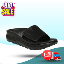  FASH SALE Vionic Rejuvenate Recovery Sandal Unisex Black Medium Width Comfort