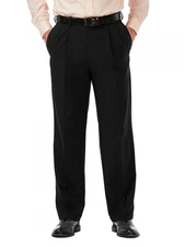 Haggar Cool 18 Pro Stretch Expandable Waist Pleated Pants hc00248