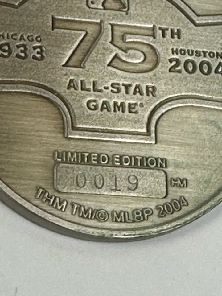 2004 MLB All Star Game Houston TX Medallion Keychain Limited Edition Number #19 - Image 4 of 4
