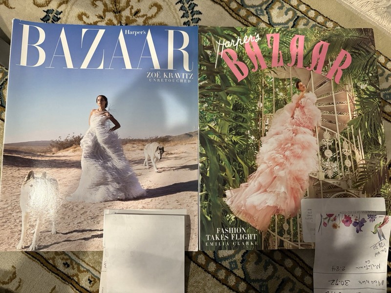 Two Harper’s Bazaar Magazines January & October 2018 Editions 