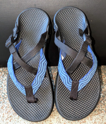 Chaco Slip On Womens Hipthong Tidal Blue Sandals Adjustable Buckle Size 6