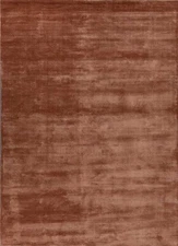 New Hand Loom Viscose Rug Color Sun Orange Handmade Luxury Design Carpet Rug