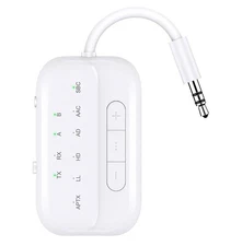 Bluetooth Transmitter Receiver, 2-in-1 V5.3 Wireless Adapter for Airplane, TV