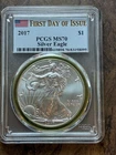 2017 Silver Eagle PCGS MS 70 (First Day Of Issue)