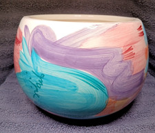 Elizabeth Arden Ceramic Abstract Pastel Bowl