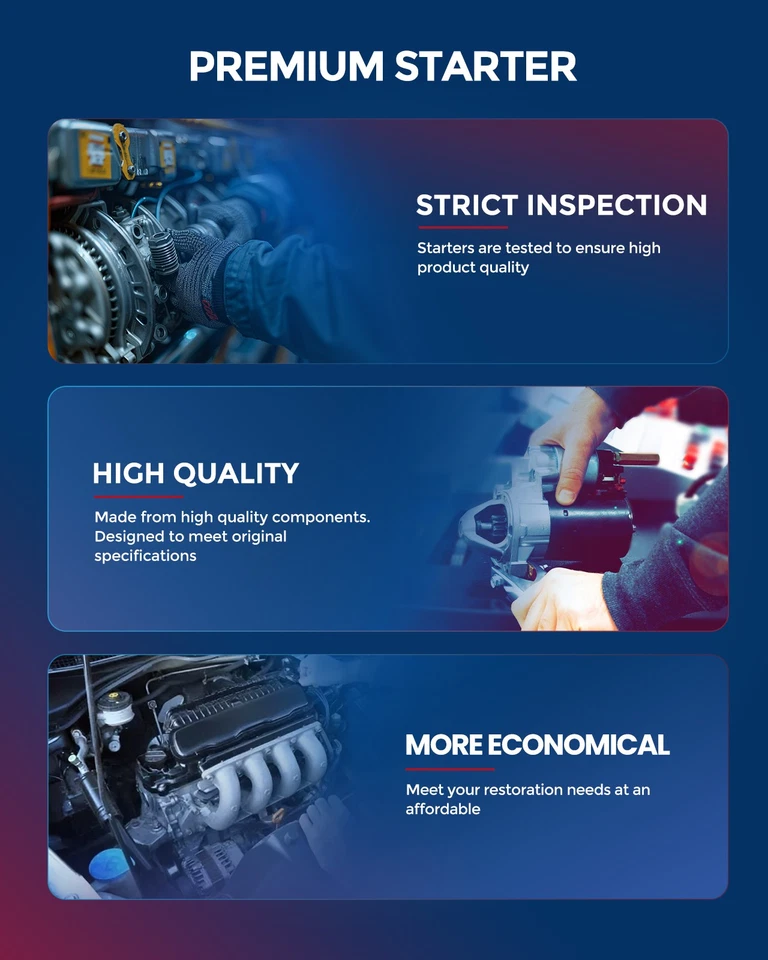 Стартер для 1994-1996 Mazda B2300 1992 1993 Ford Mustang 1991-1997 Ford Ranger - Изображение 3 из 4