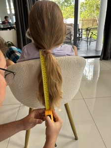 12” Virgin Human Hair Light Brown Ponytail Girl Child Thick Smoke-Free