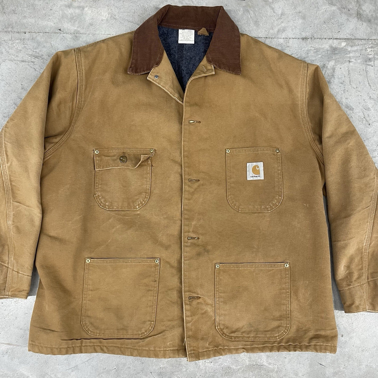 Vintage Carhartt 6BLC Blanket Lined Chore Coat Mens Size 50 USA Made