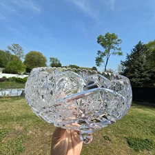 Stunning American Brilliant Cut Glass 8 " Punch Bowl Compote 