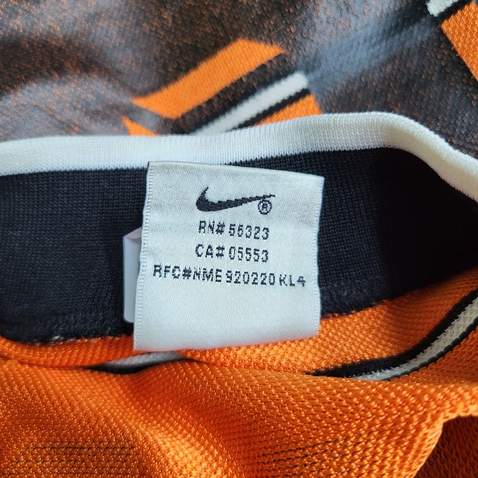 Camiseta deportiva vintage Nike para hombre M naranja Swoosh bordado fútbol Bebe 99 años 90 EE. UU. Foto 3 de 4