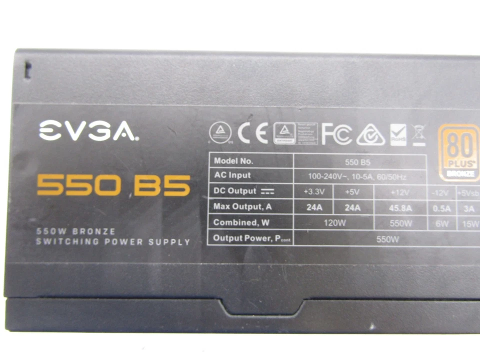 EVGA 550 B5 80 Plus BRONZE 550W Fully Modular - Image 3 of 3